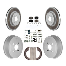 Charger l'image dans la galerie, Front Rear Coated Disc Brake Rotor Ceramic Pad Drum Kit (7Pc) For Toyota Corolla