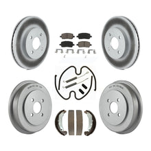 Charger l'image dans la galerie, Front Rear Coat Brake Rotors Ceramic Pad Drum Kit (7Pc) For Chevrolet Cobalt Ion