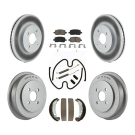 Front Rear Coat Brake Rotors Ceramic Pad Drum Kit (7Pc) For Chevrolet Cobalt Ion