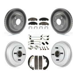 Front Rear Coated Disc Brake Rotor Ceramic Pad And Drum Kit (7Pc) For Ford Focus