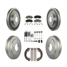 Charger l'image dans la galerie, Front Rear Coat Brake Rotors Ceramic Pad Drum Kit (7Pc) For Jeep Patriot Compass