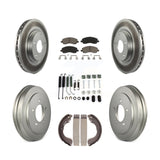 Front Rear Coat Brake Rotors Ceramic Pad Drum Kit (7Pc) For Jeep Patriot Compass