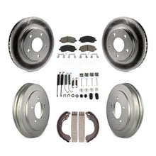 Charger l'image dans la galerie, Front Rear Coated Disc Brake Rotors Ceramic Pad Drum Kit (7Pc) For Dodge Caliber