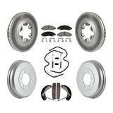 Front Rear Coated Brake Rotors Ceramic Pad Drum Kit (7Pc) For Chevrolet Colorado