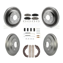 Load image into Gallery viewer, Front Rear Coated Disc Brake Rotors Ceramic Pad &amp; Drum Kit (7Pc) For Honda Civic