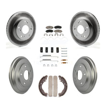 Load image into Gallery viewer, Front Rear Coated Disc Brake Rotors Ceramic Pad &amp; Drum Kit (7Pc) For Honda Civic