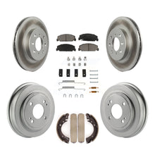 Load image into Gallery viewer, Front Rear Coated Disc Brake Rotors Ceramic Pad &amp; Drum Kit (7Pc) For Honda Civic