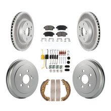 Load image into Gallery viewer, [Front+Rear] 04-07 Toyota Prius Coated Rotor Drum Brake Kit &amp; Ceramic Pads For Max Braking