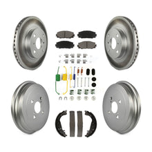 Load image into Gallery viewer, Front Rear Coated Disc Brake Rotor Ceramic Pad &amp; Drum Kit (7Pc) For Toyota Yaris