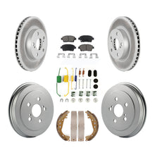 Charger l&#39;image dans la galerie, [Front+Rear] 2008 Toyota Prius Coated Rotor Drum Brake Kit &amp; Ceramic Pads For Max Braking