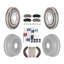 Charger l'image dans la galerie, Front Rear Coat Brake Rotor Ceramic Pad Drum Kit (7Pc) For Dodge Chrysler Town &amp;