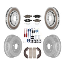 Charger l'image dans la galerie, Front Rear Coat Brake Rotor Ceramic Pad Drum Kit (7Pc) For Dodge Caravan Voyager