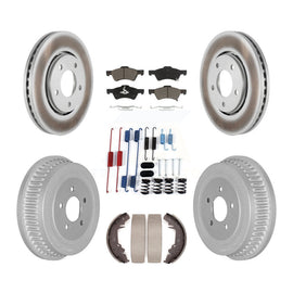 Front Rear Coat Brake Rotor Ceramic Pad Drum Kit (7Pc) For Dodge Caravan Voyager