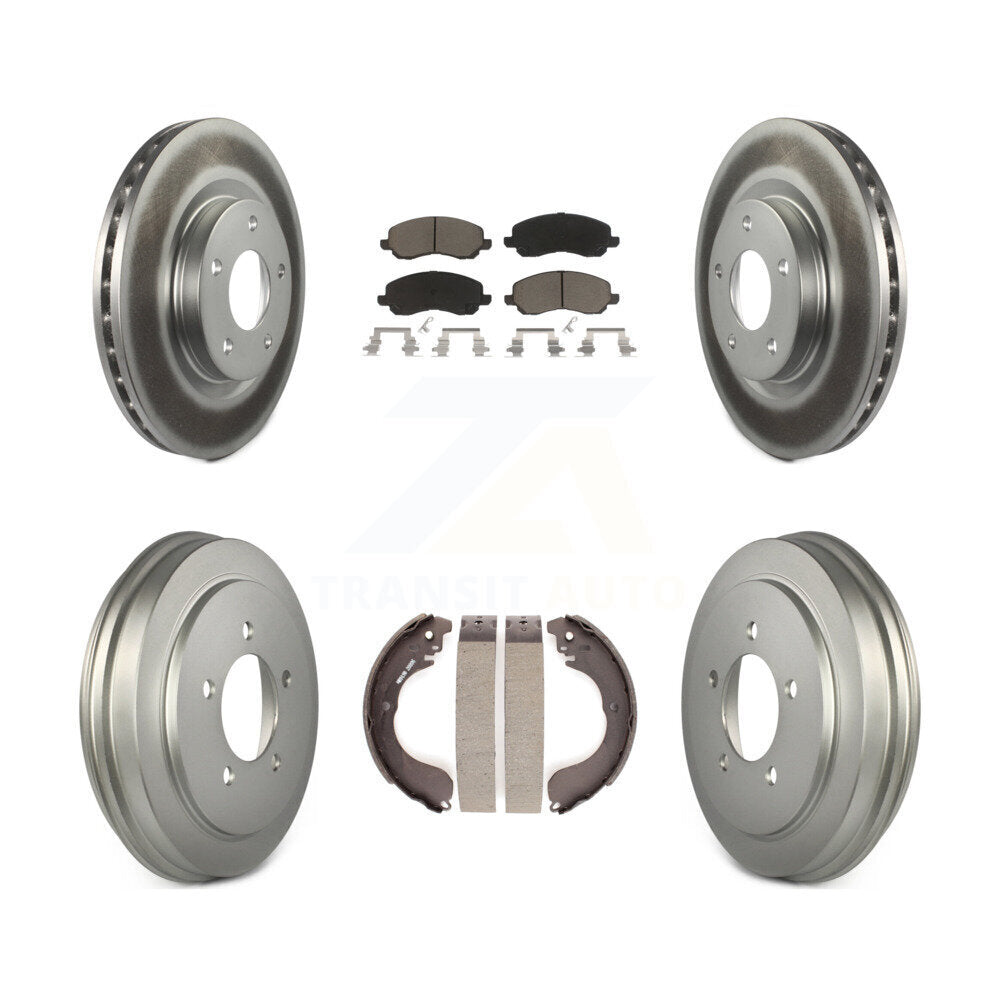 Front Rear Coat Brake Rotors Ceramic Pad Drum Kit For Jeep Patriot Compass Dodge