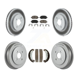 Front Rear Coat Brake Rotor Ceramic Pad Drum Kit For Chevrolet Cobalt Saturn Ion