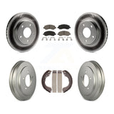 Front Rear Coated Disc Brake Rotors Ceramic Pads And Drum Kit For Dodge Caliber