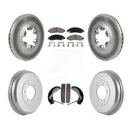 Front Rear Coat Disc Brake Rotor Ceramic Pad Drum Kit For Chevrolet Colorado GMC