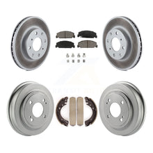 Charger l'image dans la galerie, Front Rear Coated Disc Brake Rotors Ceramic Pads And Drum Kit For Honda Civic