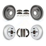 Front Rear Coated Disc Brake Rotors Ceramic Pads And Drum Kit For Ford Focus