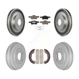 Front Rear Coat Brake Rotor Ceramic Pad Drum Kit For Ford Escape Mercury Mariner