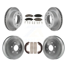 Load image into Gallery viewer, Front Rear Coated Brake Rotors Ceramic Pad Drum Kit For Chevrolet Silverado 1500