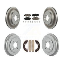 Charger l'image dans la galerie, Front Rear Coated Disc Brake Rotors Ceramic Pads And Drum Kit For Honda Civic