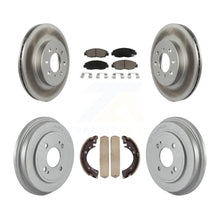 Load image into Gallery viewer, Front Rear Coated Disc Brake Rotors Ceramic Pads And Drum Kit For Honda Civic