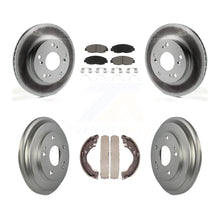 Charger l'image dans la galerie, Front Rear Coated Disc Brake Rotors Ceramic Pads And Drum Kit For Honda Civic