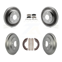 Load image into Gallery viewer, Front Rear Coated Disc Brake Rotors Ceramic Pads And Drum Kit For Honda Civic