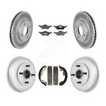 Charger l'image dans la galerie, Front Rear Coated Disc Brake Rotors Ceramic Pads And Drum Kit For Ford Focus