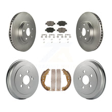 Charger l'image dans la galerie, Front Rear Coated Disc Brake Rotors Ceramic Pads And Drum Kit For Toyota Celica