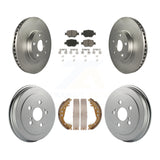 Front Rear Coated Disc Brake Rotors Ceramic Pads And Drum Kit For Toyota Celica