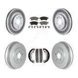 Front Rear Coated Brake Rotor Ceramic Pad & Drum Kit For Chevrolet Cruze Limited