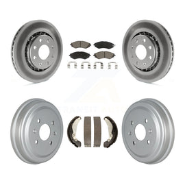 Front Rear Coat Brake Rotors Ceramic Pad Drum Kit For Chevrolet Aveo Spark Aveo5
