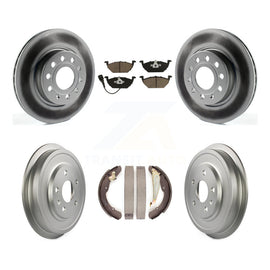 Front Rear Coated Disc Brake Rotor Ceramic Pad And Drum Kit For Volkswagen Jetta