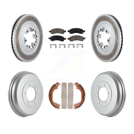 Front Rear Coat Disc Brake Rotor Ceramic Pad Drum Kit For Chevrolet Colorado GMC