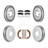 Front Rear Coat Disc Brake Rotor Ceramic Pad Drum Kit For Chevrolet Colorado GMC