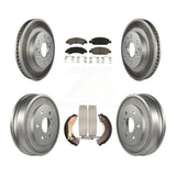 Front Rear Coated Brake Rotors Ceramic Pad Drum Kit For Chevrolet Silverado 1500