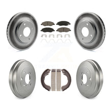 Charger l'image dans la galerie, Front Rear Coat Brake Rotor Ceramic Pad Drum Kit For 08 Nissan Versa 4-Wheel ABS