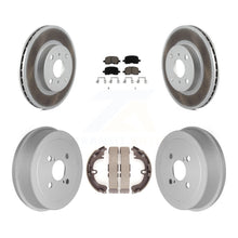 Charger l'image dans la galerie, Front Rear Coated Brake Rotors Ceramic Pad Drum Kit For Toyota Corolla Chevrolet