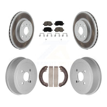 Charger l'image dans la galerie, Front Rear Coated Brake Rotor Ceramic Pad Drum Kit For Toyota Corolla From 04 02