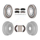Front Rear Coat Brake Rotor Ceramic Pad Drum Kit For Dodge Chrysler Town & Grand