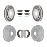 Front Rear Coat Disc Brake Rotor Ceramic Pad Drum Kit For Dodge Caravan Chrysler