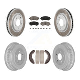 Front Rear Coat Brake Rotor Ceramic Pad Drum Kit For Dodge Grand Caravan Voyager