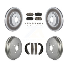 Charger l&#39;image dans la galerie, [Front+Rear] 2012-2013 Toyota Yaris SE Coated Rotor Drum Brake Kit &amp; Ceramic Pads For Max Braking