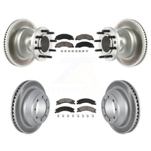 Load image into Gallery viewer, Front Rear Coat Brake Rotors Ceramic Pad Kit For Ford E-350 Super Duty Econoline