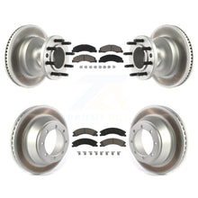 Load image into Gallery viewer, Front Rear Coated Disc Brake Rotor And Ceramic Pad Kit For Ford E-450 Super Duty