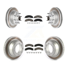 Load image into Gallery viewer, Front Rear Coated Disc Brake Rotor And Ceramic Pad Kit For Ford E-450 Super Duty