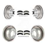 Front Rear Coated Disc Brake Rotor And Ceramic Pad Kit For Ford E-450 Super Duty