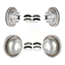 Charger l'image dans la galerie, Front Rear Coated Disc Brake Rotor And Ceramic Pad Kit For Ford E-450 Super Duty